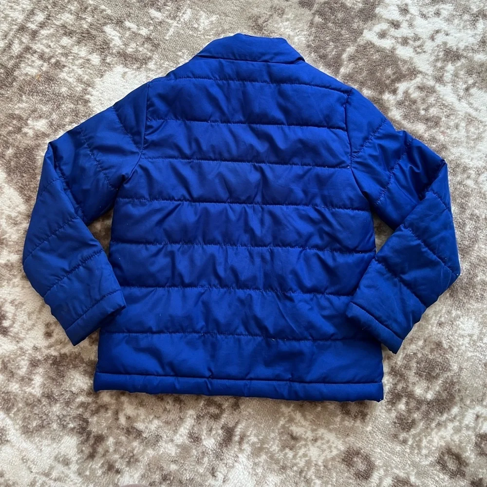 Old Navy Vibrant Blue Kids Puffer Full-Zip Jacket Size 6-7 - Picture 3 of 4